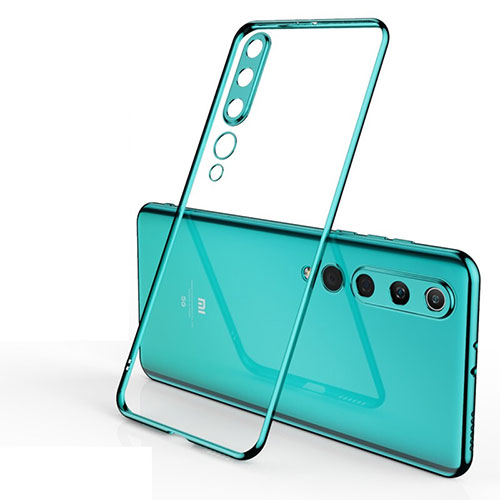 Ultra-thin Transparent TPU Soft Case Cover H06 for Xiaomi Mi 10 Green