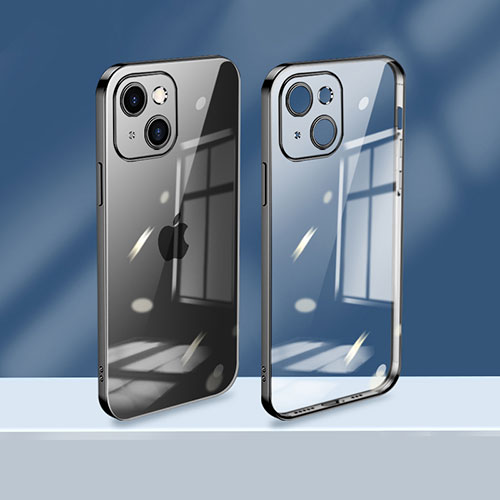 Ultra-thin Transparent TPU Soft Case Cover H08 for Apple iPhone 13 Mini Black