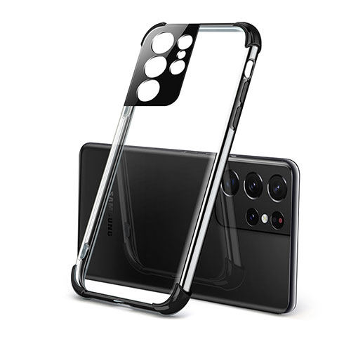 Ultra-thin Transparent TPU Soft Case Cover H09 for Samsung Galaxy S21 Ultra 5G Black