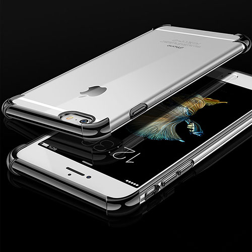 Ultra-thin Transparent TPU Soft Case Cover HC01 for Apple iPhone 6S Black