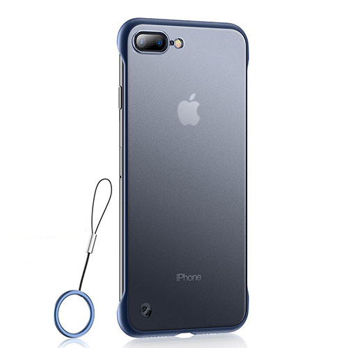 Ultra-thin Transparent TPU Soft Case Cover HT02 for Apple iPhone 8 Plus Blue