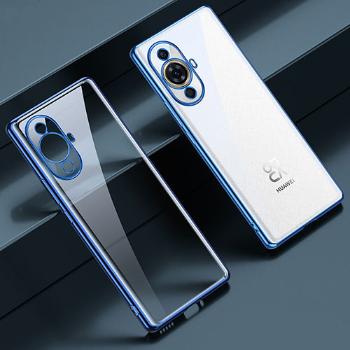 Ultra-thin Transparent TPU Soft Case Cover LD1 for Huawei Nova 11 Pro Blue