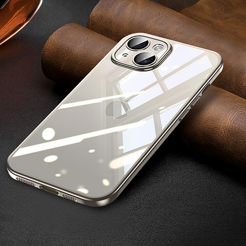 Ultra-thin Transparent TPU Soft Case Cover LD7 for Apple iPhone 14 Gray