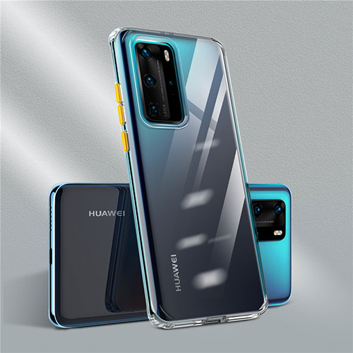 Ultra-thin Transparent TPU Soft Case Cover N01 for Huawei P40 Pro Orange