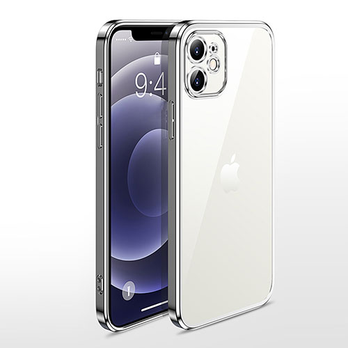 Ultra-thin Transparent TPU Soft Case Cover N04 for Apple iPhone 12 Mini Silver