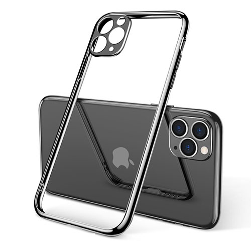 Ultra-thin Transparent TPU Soft Case Cover S01 for Apple iPhone 11 Pro Max Black