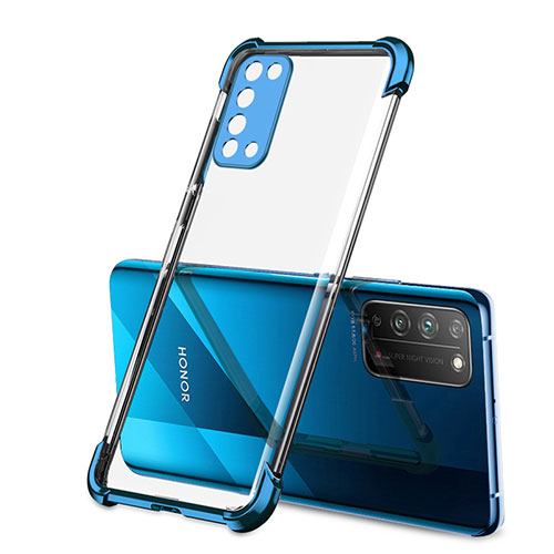 Ultra-thin Transparent TPU Soft Case Cover S01 for Huawei Honor X10 5G Blue