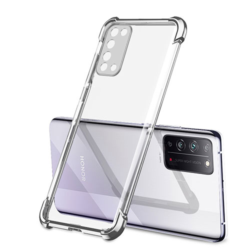 Ultra-thin Transparent TPU Soft Case Cover S01 for Huawei Honor X10 5G Silver