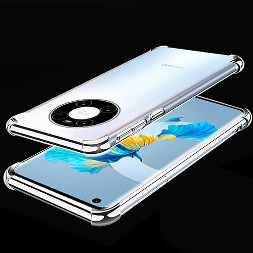 Ultra-thin Transparent TPU Soft Case Cover S01 for Huawei Mate 40 Silver