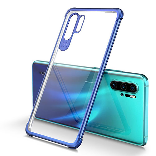Ultra-thin Transparent TPU Soft Case Cover S01 for Huawei P30 Pro Blue