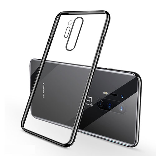 Ultra-thin Transparent TPU Soft Case Cover S01 for OnePlus 8 Pro Black