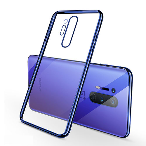 Ultra-thin Transparent TPU Soft Case Cover S01 for OnePlus 8 Pro Blue