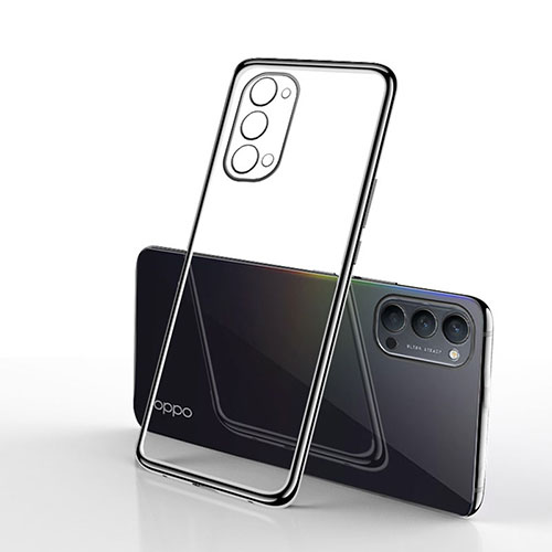 Ultra-thin Transparent TPU Soft Case Cover S01 for Oppo Reno4 5G Black