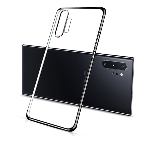 Ultra-thin Transparent TPU Soft Case Cover S01 for Samsung Galaxy Note 10 Plus 5G Black