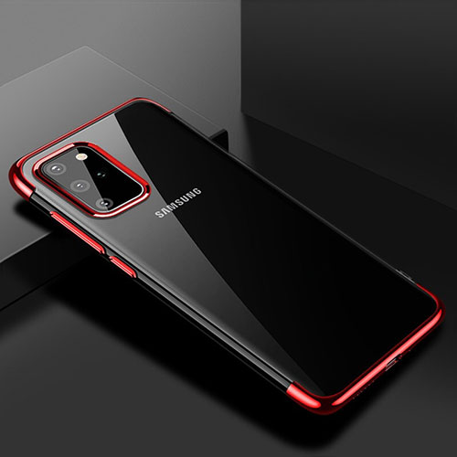 Ultra-thin Transparent TPU Soft Case Cover S01 for Samsung Galaxy S20 Plus Red