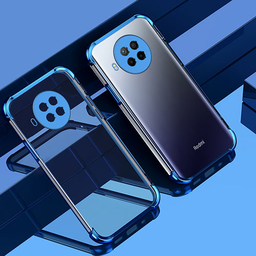 Ultra-thin Transparent TPU Soft Case Cover S01 for Xiaomi Mi 10i 5G Blue