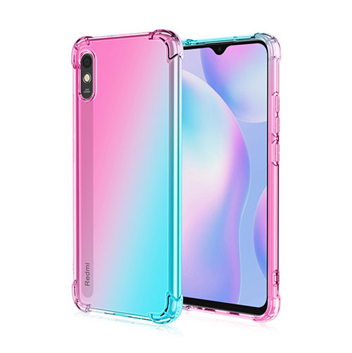 Ultra-thin Transparent TPU Soft Case Cover S01 for Xiaomi Redmi 9AT Pink