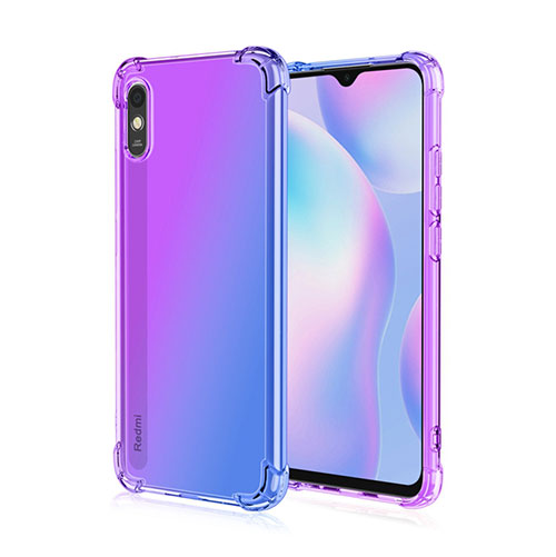 Ultra-thin Transparent TPU Soft Case Cover S01 for Xiaomi Redmi 9i Purple
