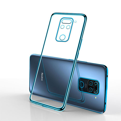 Ultra-thin Transparent TPU Soft Case Cover S01 for Xiaomi Redmi Note 9 Blue