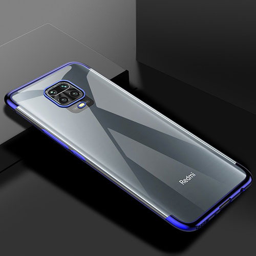 Ultra-thin Transparent TPU Soft Case Cover S01 for Xiaomi Redmi Note 9 Pro Blue