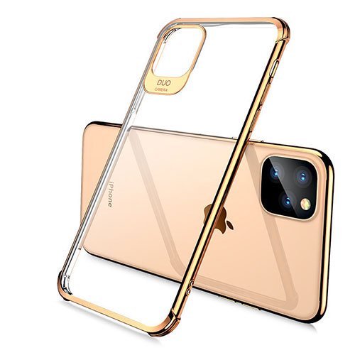 Ultra-thin Transparent TPU Soft Case Cover S02 for Apple iPhone 11 Pro Gold