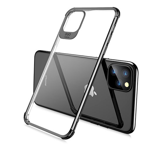 Ultra-thin Transparent TPU Soft Case Cover S02 for Apple iPhone 11 Pro Max Black