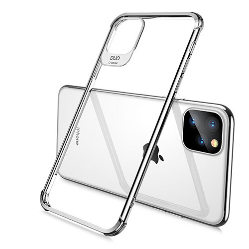 Ultra-thin Transparent TPU Soft Case Cover S02 for Apple iPhone 11 Pro Silver