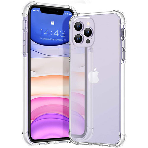 Ultra-thin Transparent TPU Soft Case Cover S02 for Apple iPhone 12 Pro Max Clear