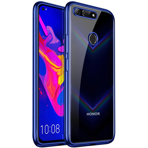 Ultra-thin Transparent TPU Soft Case Cover S02 for Huawei Honor View 20 Blue