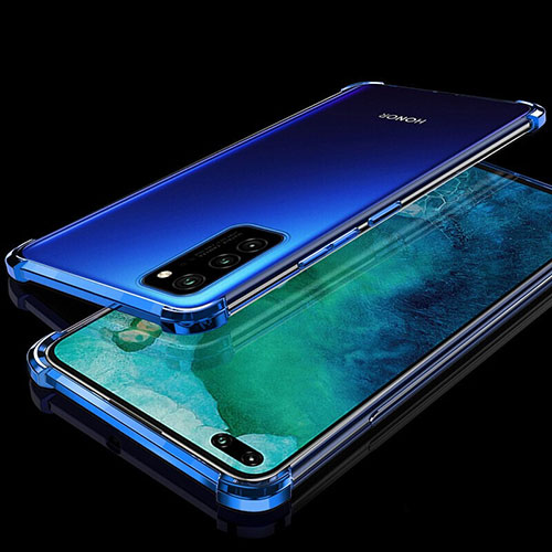 Ultra-thin Transparent TPU Soft Case Cover S02 for Huawei Honor View 30 5G Blue