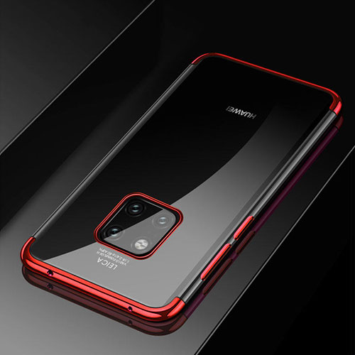 Ultra-thin Transparent TPU Soft Case Cover S02 for Huawei Mate 20 Pro Red