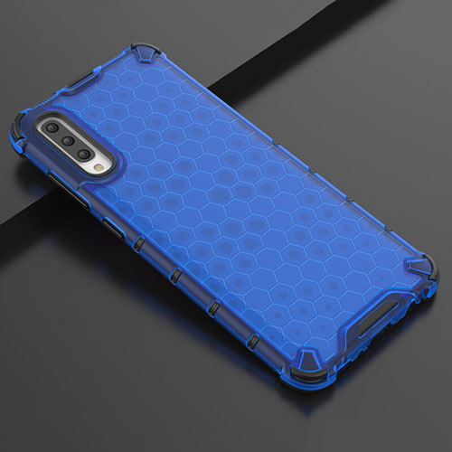 Ultra-thin Transparent TPU Soft Case Cover S02 for Samsung Galaxy A70 Blue