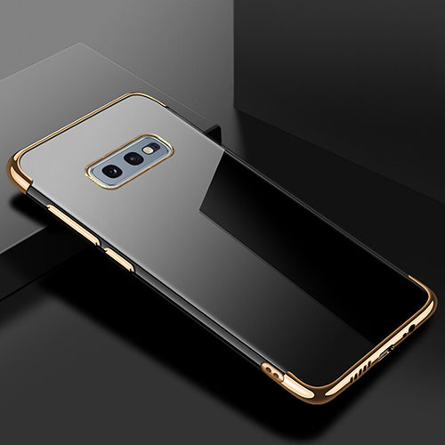 Ultra-thin Transparent TPU Soft Case Cover S02 for Samsung Galaxy S10e Gold