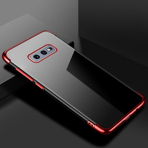 Ultra-thin Transparent TPU Soft Case Cover S02 for Samsung Galaxy S10e Red