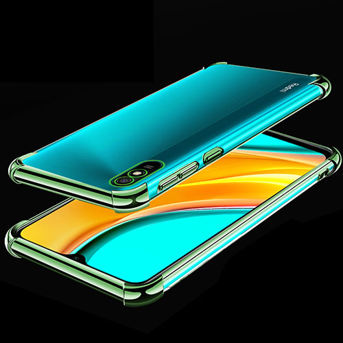 Ultra-thin Transparent TPU Soft Case Cover S02 for Xiaomi Redmi 9i Green