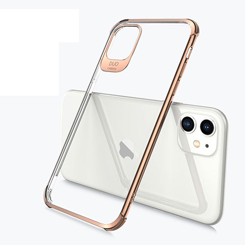 Ultra-thin Transparent TPU Soft Case Cover S03 for Apple iPhone 11 Gold