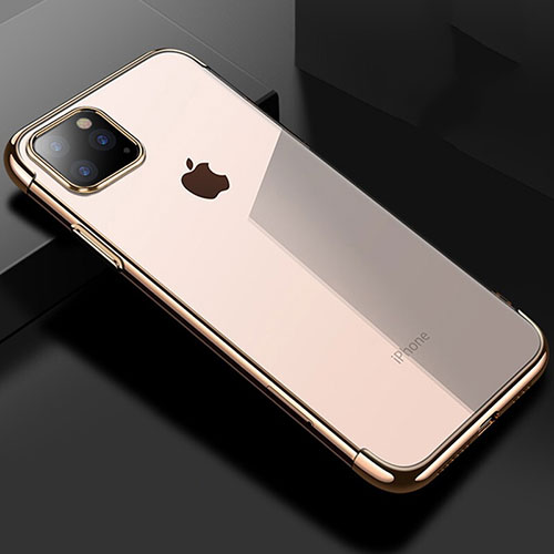 Ultra-thin Transparent TPU Soft Case Cover S03 for Apple iPhone 11 Pro Gold