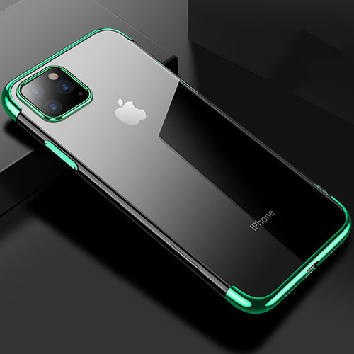 Ultra-thin Transparent TPU Soft Case Cover S03 for Apple iPhone 11 Pro Max Green