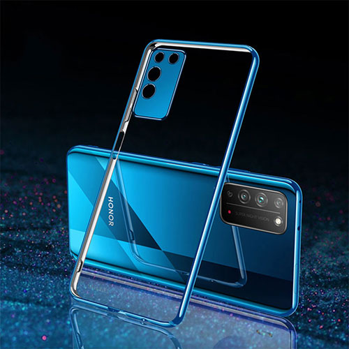 Ultra-thin Transparent TPU Soft Case Cover S03 for Huawei Honor X10 5G Blue