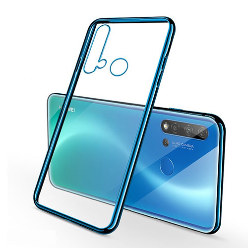 Ultra-thin Transparent TPU Soft Case Cover S03 for Huawei Nova 5i Blue