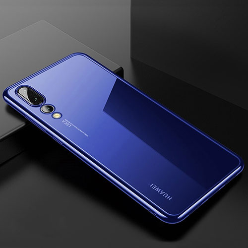 Ultra-thin Transparent TPU Soft Case Cover S03 for Huawei P20 Pro Blue