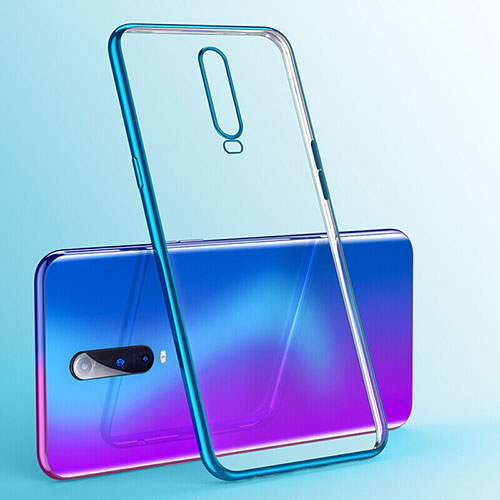 Ultra-thin Transparent TPU Soft Case Cover S03 for Oppo R17 Pro Blue