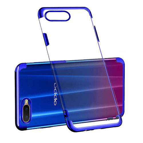 Ultra-thin Transparent TPU Soft Case Cover S03 for Oppo RX17 Neo Blue