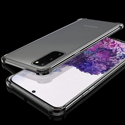 Ultra-thin Transparent TPU Soft Case Cover S03 for Samsung Galaxy S20 5G Black