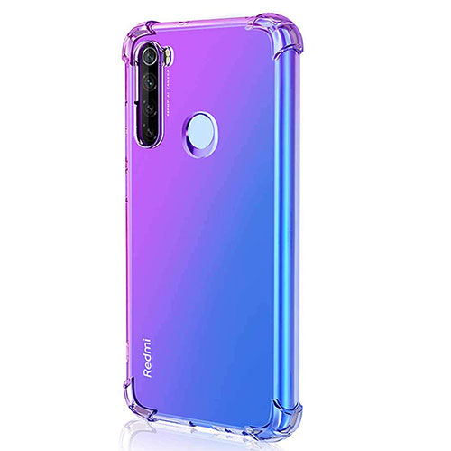 Ultra-thin Transparent TPU Soft Case Cover S03 for Xiaomi Redmi Note 8 (2021) Purple