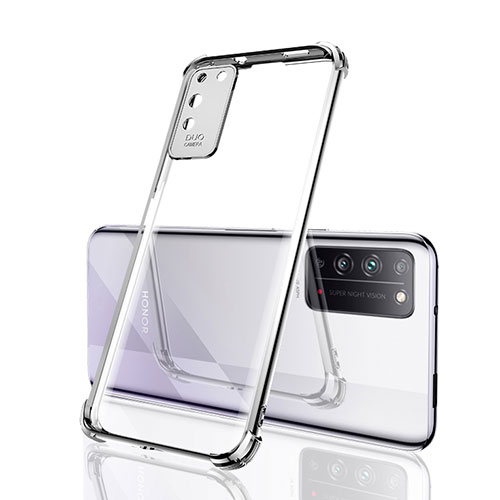 Ultra-thin Transparent TPU Soft Case Cover S04 for Huawei Honor X10 5G Silver