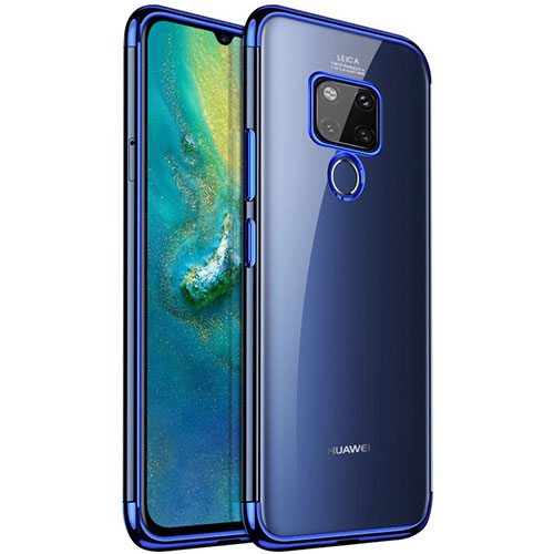 Ultra-thin Transparent TPU Soft Case Cover S04 for Huawei Mate 20 Blue