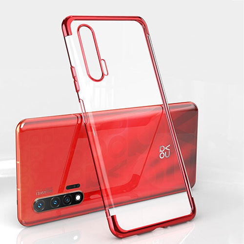 Ultra-thin Transparent TPU Soft Case Cover S04 for Huawei Nova 6 5G Red