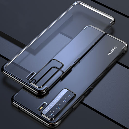 Ultra-thin Transparent TPU Soft Case Cover S04 for Huawei Nova 7 SE 5G Black