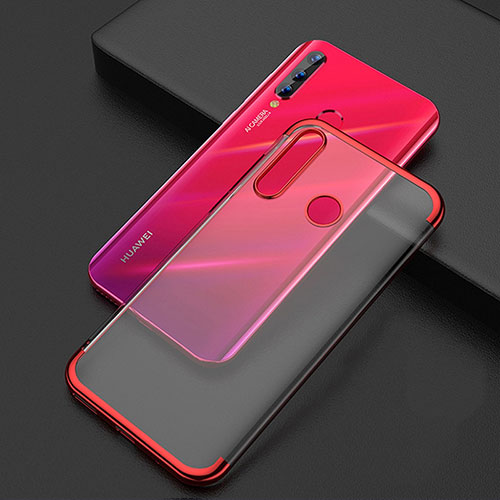 Ultra-thin Transparent TPU Soft Case Cover S04 for Huawei P Smart+ Plus (2019) Red